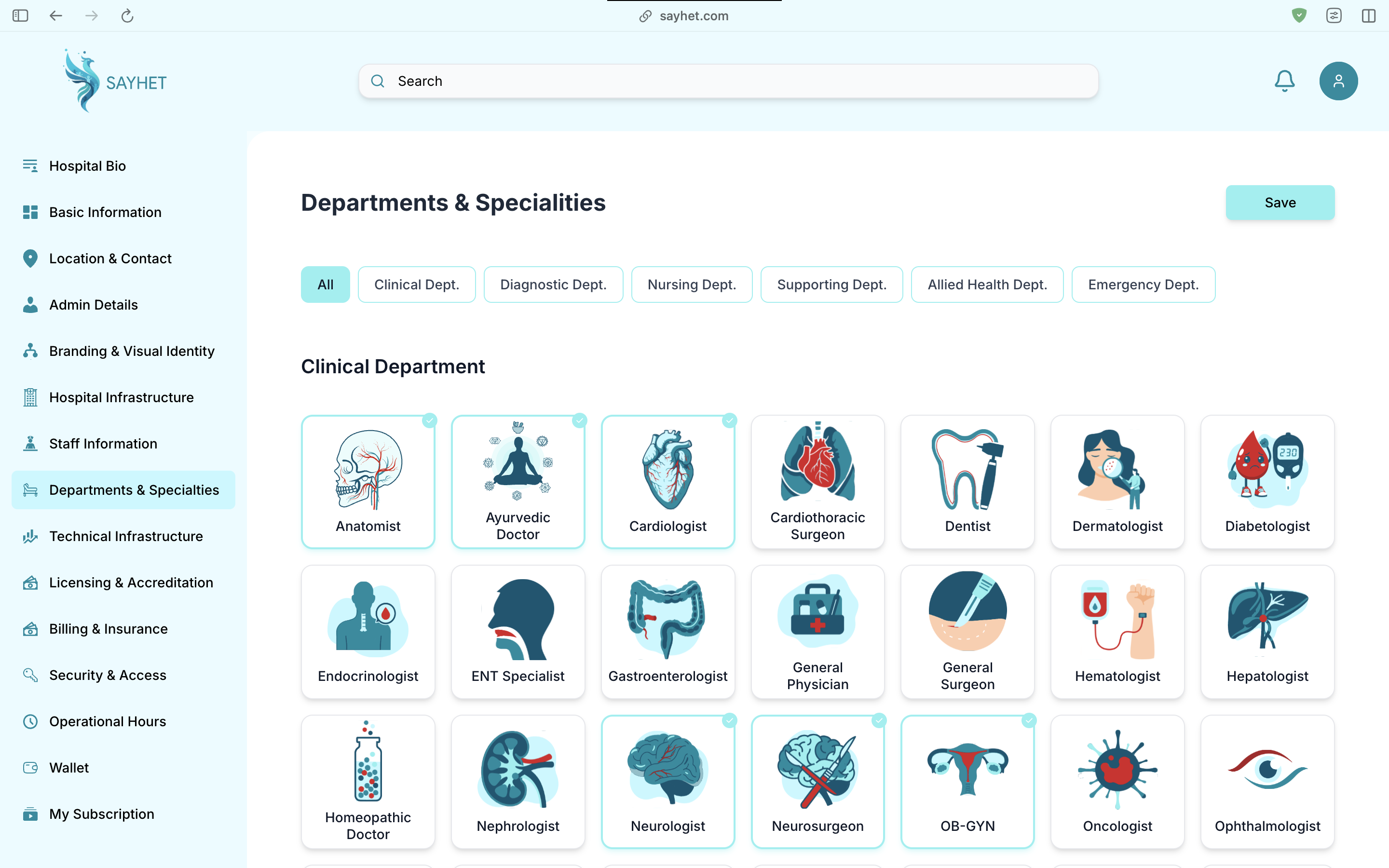 Sayhet - Comprehensive Hospital Management System view 3